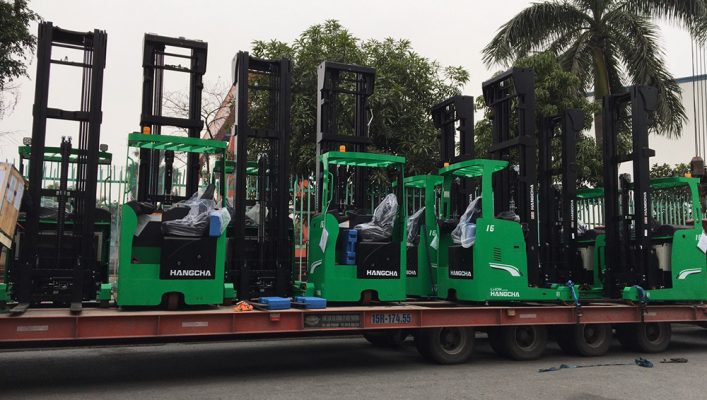 Mua xe nâng điện đứng lái tại Thiên Sơn