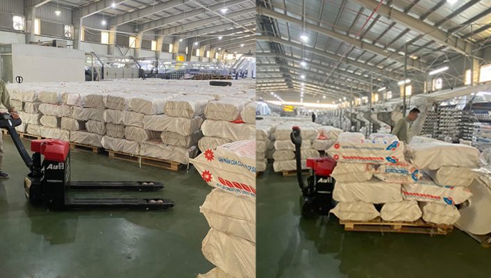 Xe nâng tay điện thấp